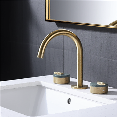 Nowoczesna bateria łazienkowa z podwójnym{{0}uchwytem i ukrytym uchwytem